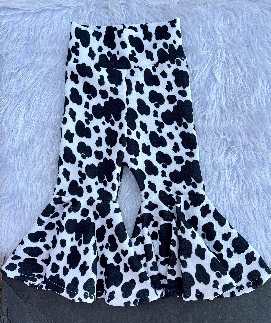 Cow Print Bell Bottoms/baby Girl Bell Bottoms/baby Girl Bells/cow Spots