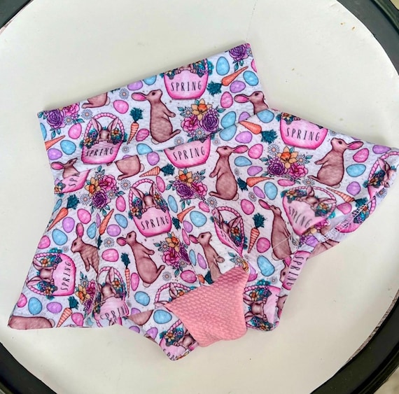 Lapin de Pâques avec jupette/Première tenue de Pâques/bébé fille