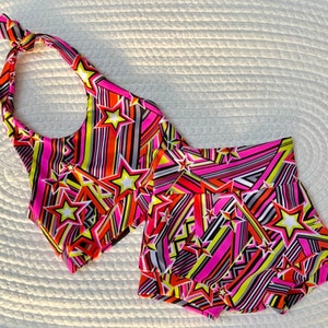 Abstrakte Bummies/Sterne Bummies/Baby Mädchen Groovy Bummies/Baby Sommer Bummies/High Waist Bummie/ Windel Cover/Baby Bummies/Shorts/Badeanzug