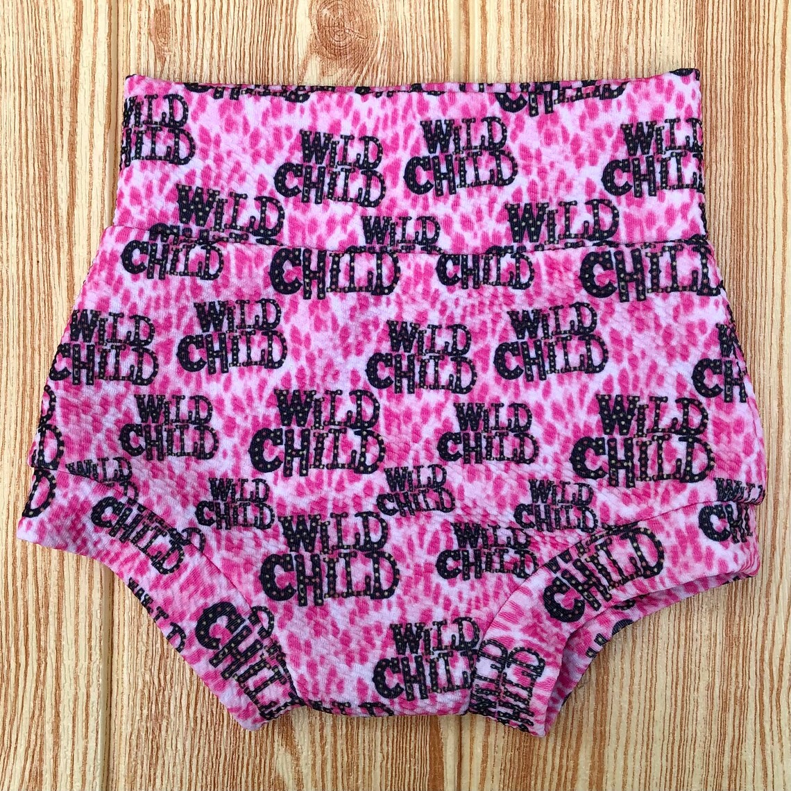 Wild Child Baby Girl Bummie Baby High Waisted Bummies Etsy