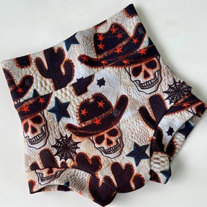 Spooky Western Halloween Baby Girl Bummie/Baby Halloween Bummies/Baby Halloween Pants/Bummy/Shorts/Shorties/Diaper Cover/Bloomres/Outfits