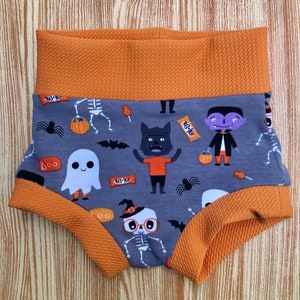 Halloween High Waisted Bummies/Bummie Shorts/Shorts/Shorties/Halloween Baby Boy Bummies/Baby Girl Bummies/Diaper Cover/Bloomers/Baby Bummies