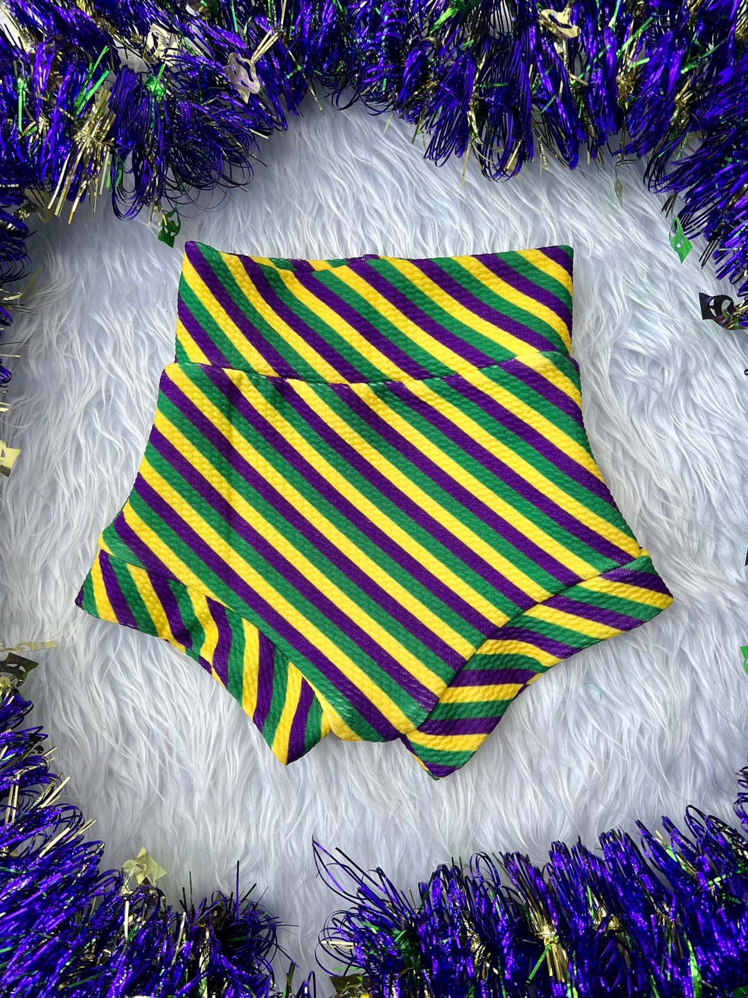 mardi gras diaper cake
