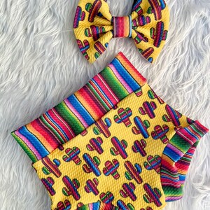 Cactus Serape Bummie Set/Serape High Waisted Bummie Outfit/Cactus  Bummies/Mexican Serape Baby Bummie/Baby Cinco de Mayo Birthday Bummmie