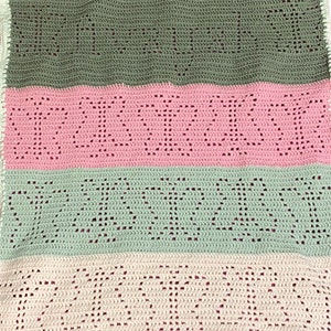 Crochet Baby Blanket - Personalizable Baby Blanket - Handmade Baby Blanket - Butterfly Baby Blanket - Crocheted Baby Blanket -