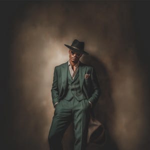 Green Slim Fit Suit: Men&#39;s 3-Piece Wedding Suit