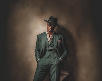 Green Slim Fit Suit: Men's 3-Piece Wedding Suit
