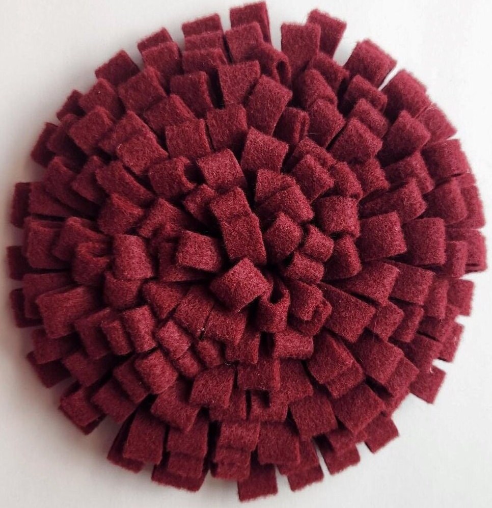 Burgundy/ruby Felt Floral Center - Etsy