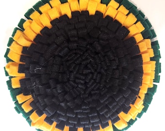 Black/Brown Sunflower Felt Floral Center