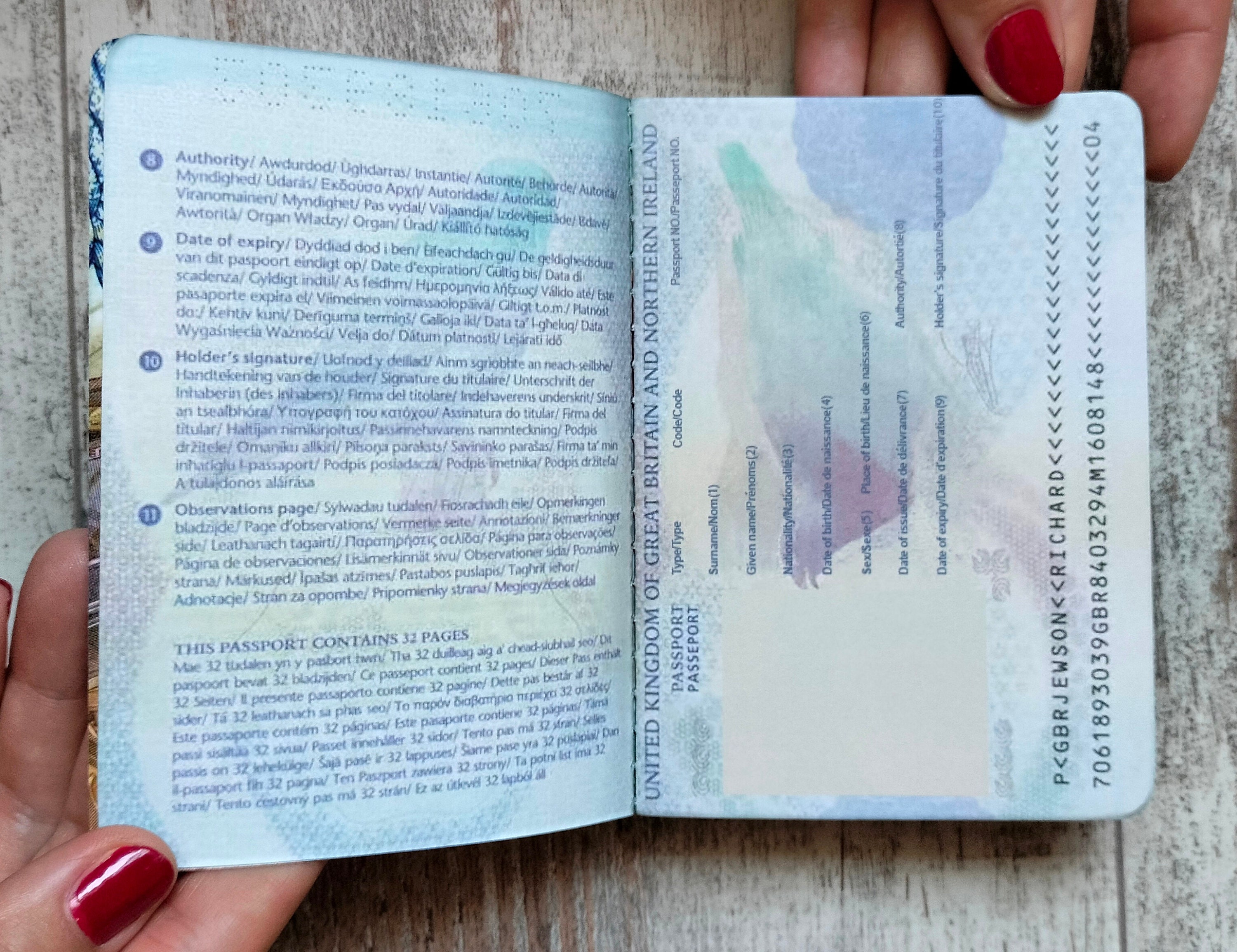 Pretend New British Passport Original Size Blue British Passport pretend-new-british-passport-original-size-blue-british-passport