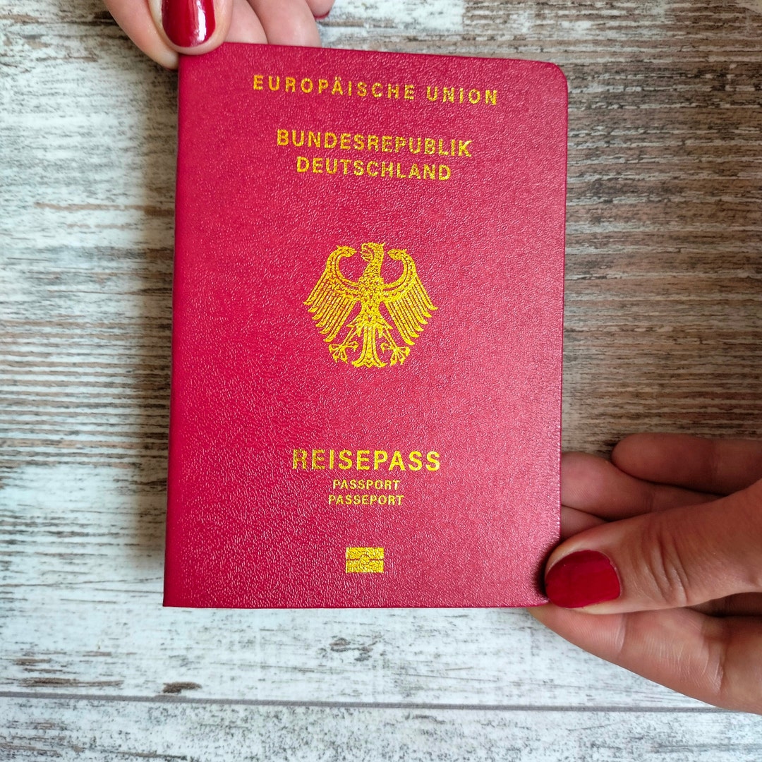 German Passport Prop original Size Notebook In The Form Of German 