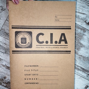 Chemise papier Prop CIA. Dossier de services spéciaux top secret pour le cosplay