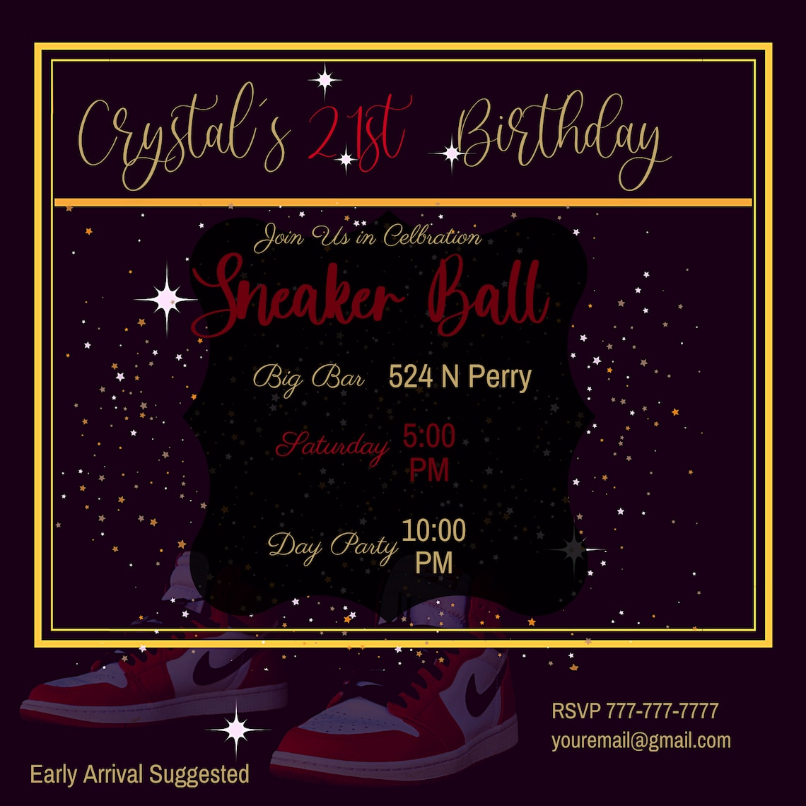 Sneaker Ball Invitation Template Free