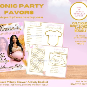 Pink Baby Shower Activity Booklet- Baby Shower Fun Ideas- Baby Shower Games- Baby Shower Activity Sheets