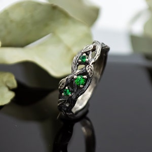 Unique twig ring, Sterling silver branch engagement ring, Vintage style engagment ring, Nature inspired ring, Gift for her