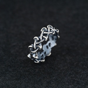 Enchanted Fungal Grove Ring – Sterling Silver with Mushroom Forest Detailing