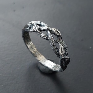 Unique twig ring, Sterling silver branch engagement ring, Vintage style engagment ring, Nature inspired ring,