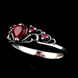 Braided Branch Ring Heart: Intricate Nature Design, Handmade Silver Band | Vintage Charm, Engagement Gift | Custom Sizes Available