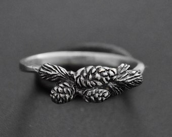 Tree Ring - Sterling Silver Ring - Woodland Inspired Rings - Delicate Rings - Botanical Jewelry - Gift for Nature Lovers