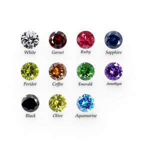 Puede incluir: Un gr&aacute;fico de 12 piedras preciosas de diferentes colores, incluyendo blanco, granate, rub&iacute;, zafiro, peridoto, caf&eacute;, esmeralda, amatista, negro, oliva, aguamarina. Cada piedra preciosa est&aacute; etiquetada con su nombre.
