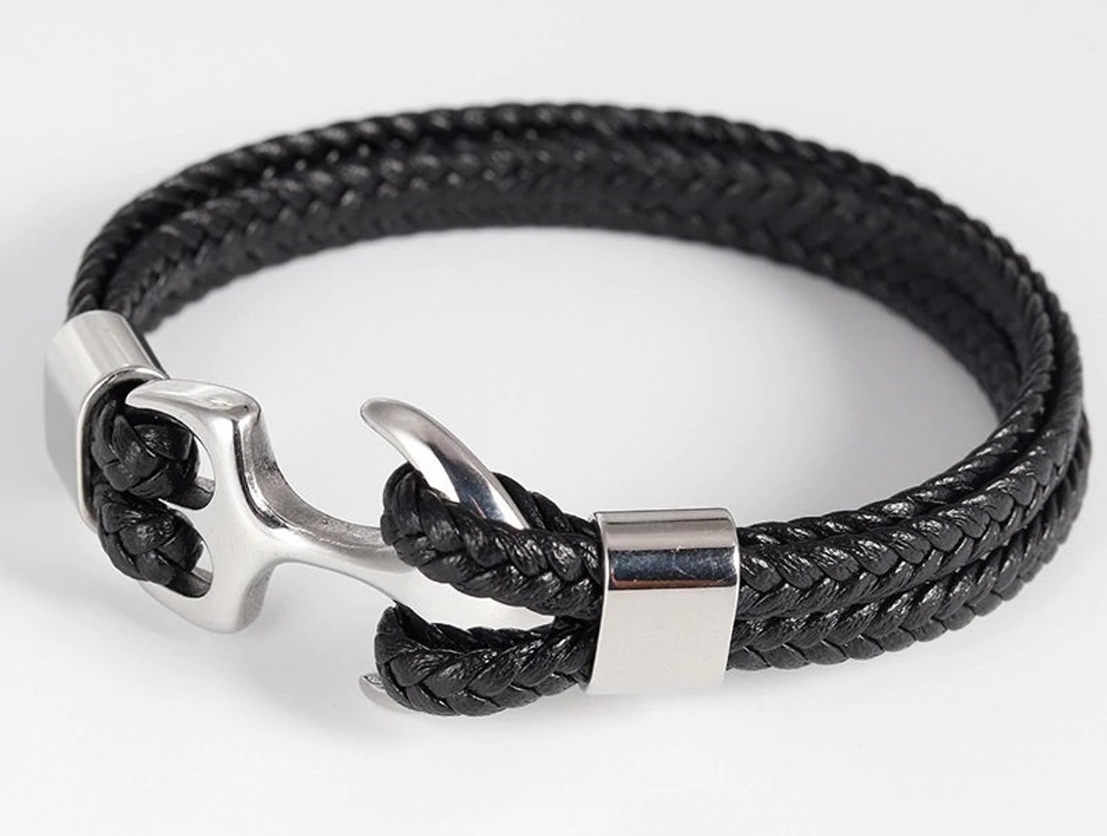 Anchor bracelet men Anchor bracelet leather Leather anchor | Etsy