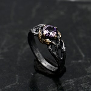 Alexandrite Wedding Ring, Viking Ring for Women, Promise Ring for Her ...