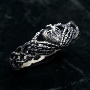 Claddagh-ring, Keltische sterlingzilveren ring, Claddagh-beloftering, Keltische verlovingsbelofte kroonring traditioneel Iers, vriendschapsring