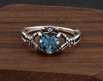 Anello Love To Death - Anello di fidanzamento gotico - Argento Sterling, motivo scheletro, stile mistico e oscuro