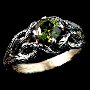 Wedding Ring, Viking Ring For Women, Promise Ring For Her With Detailed Leaves And Tree, Witch Ring