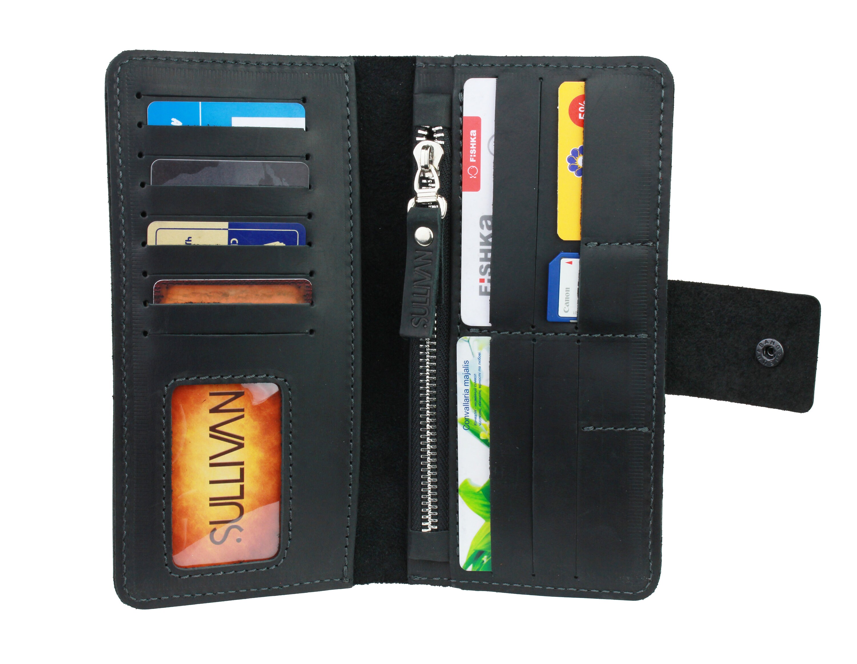 Monogrammed Leather Wallet Personalized for Him FullGrain Etsy