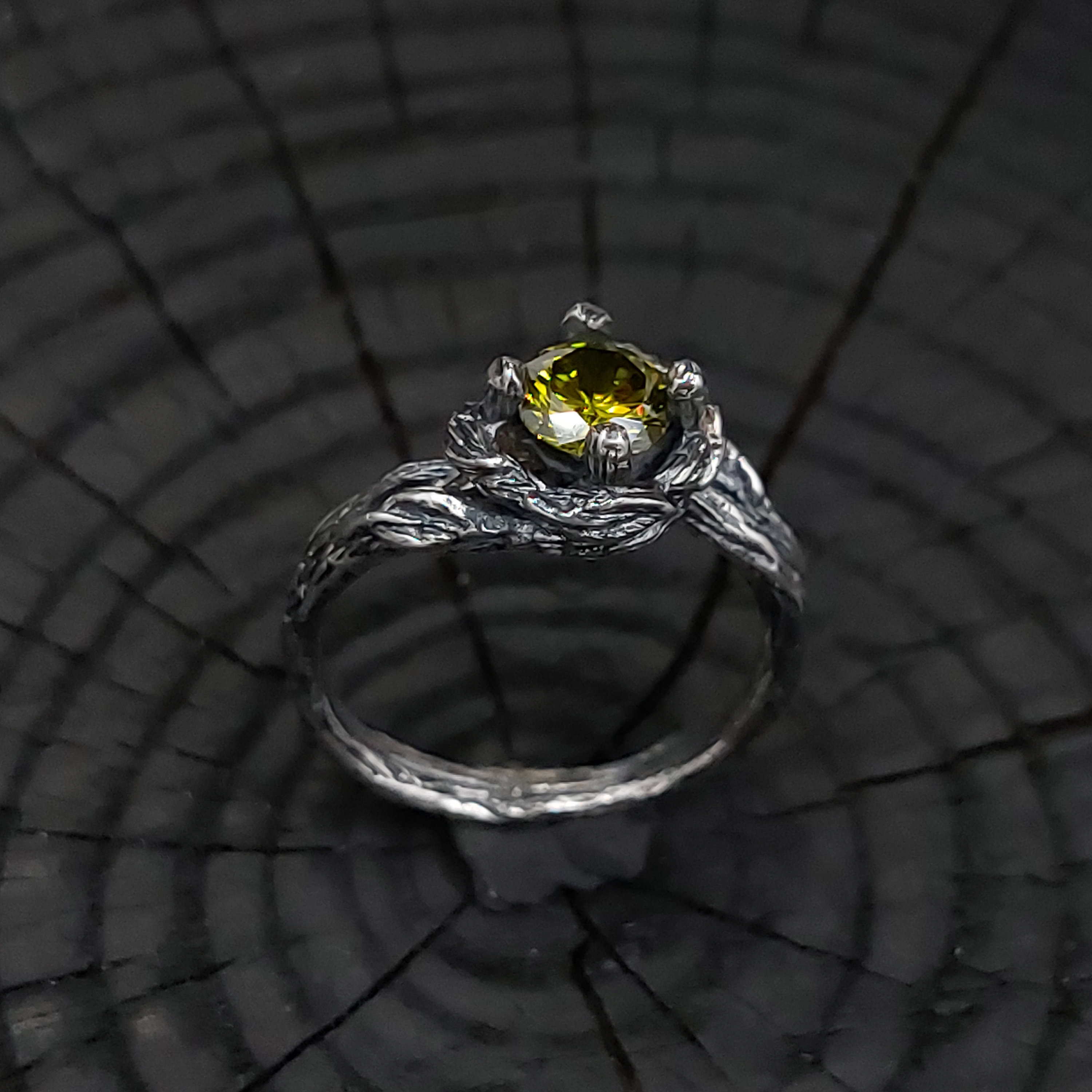 Twig engagement ring, Unique branch engagement ring, Womens branch bridal ring, Flower engagement ring, Women's gift