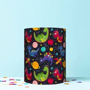space dinosaurs astronauts seamless wrap around edible cake topper icing sheet decoration WR112