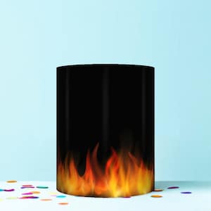 fire flames border seamless wrap around edible cake topper icing sheet decoration WR93