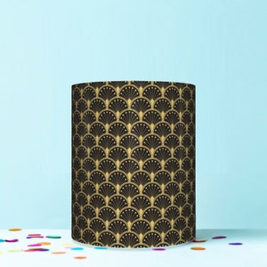 Art Deco seamless pattern wrap around edible cake topper icing sheet decoration WR27