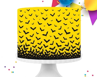 Decoración comestible para tartas con diseño de superhéroe murciélago (lámina de glaseado A4).