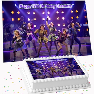 Musical Personalised Birthday Rectangle A4 or Costco Cake Topper Edible Cake Topper Icing Sheet Decoration