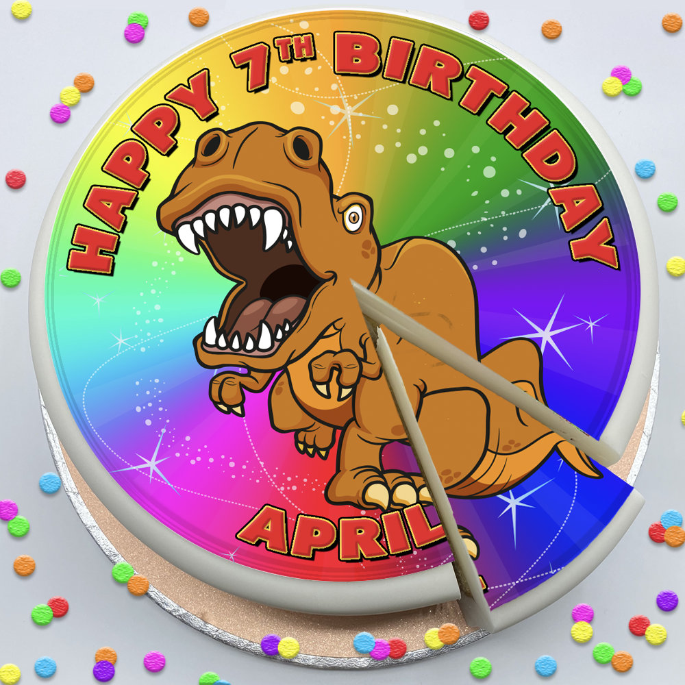 Bunte Dinosaurier alles Gute zum Geburtstag personalisierte | Etsy