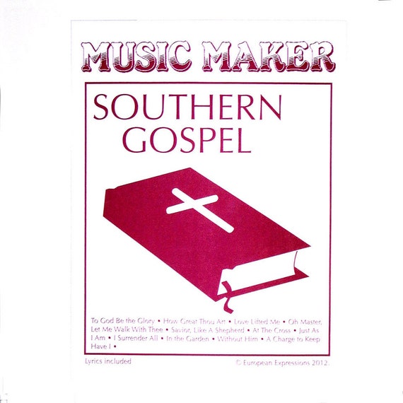 Southern Gospel Music Packet for the Music Maker Lap Harp and Etsy