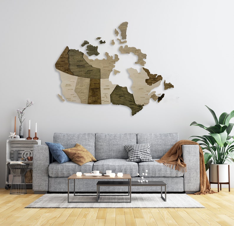 Wooden Canada Map of Canada Wall Art Canada Pin Map Canadian Etsy Canada