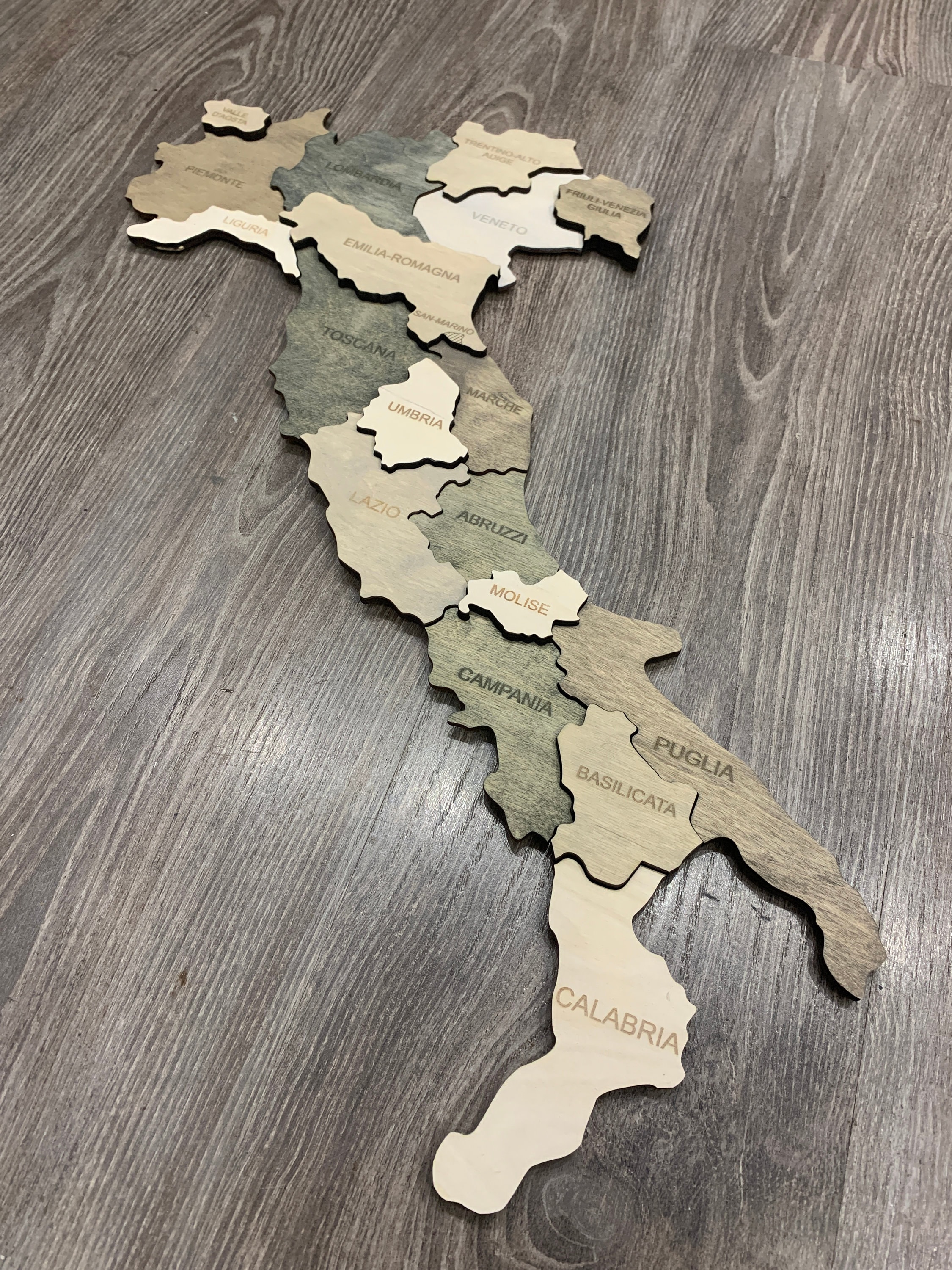 Wooden Italy Map Wall Art Map of Italy Mappa Italia Italian Etsy