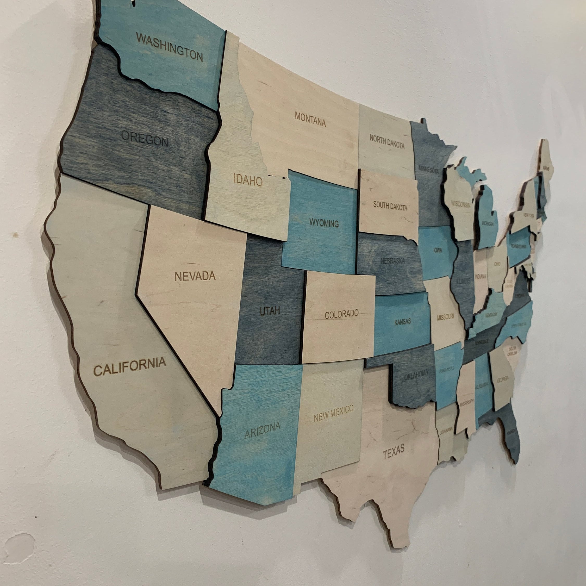 Wooden US Map of United States Wood Map Wall Art USA Travel Etsy Australia