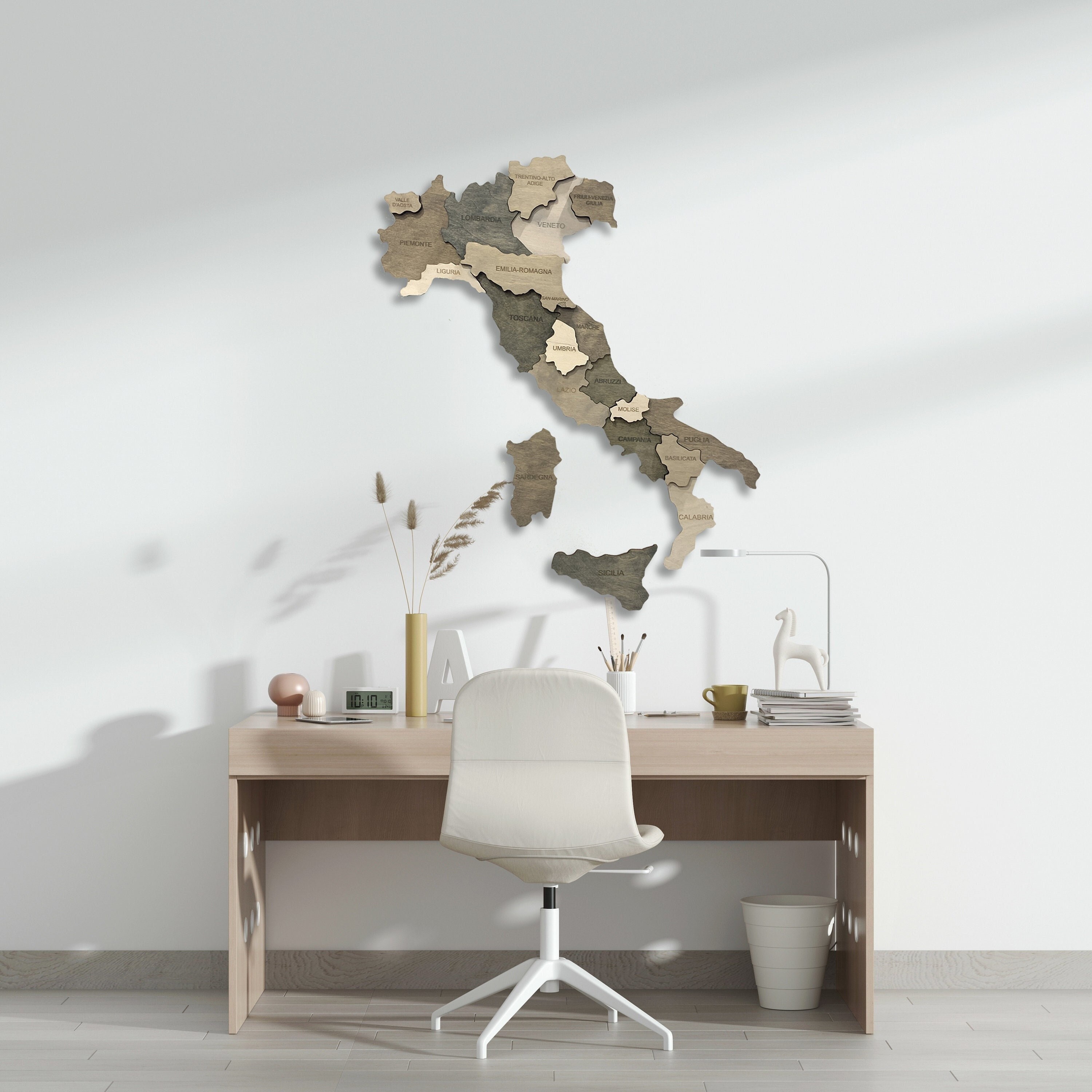 Wooden Italy Map Wall Art Map of Italy Mappa Italia Italian Etsy