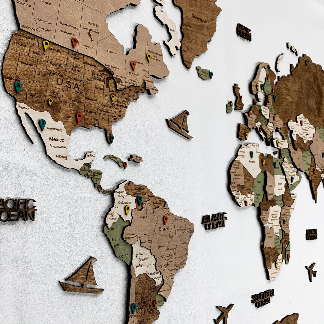 Wooden World Map Wall Art 3D Wooden - Il 1080xN.5398337862 B5i4
