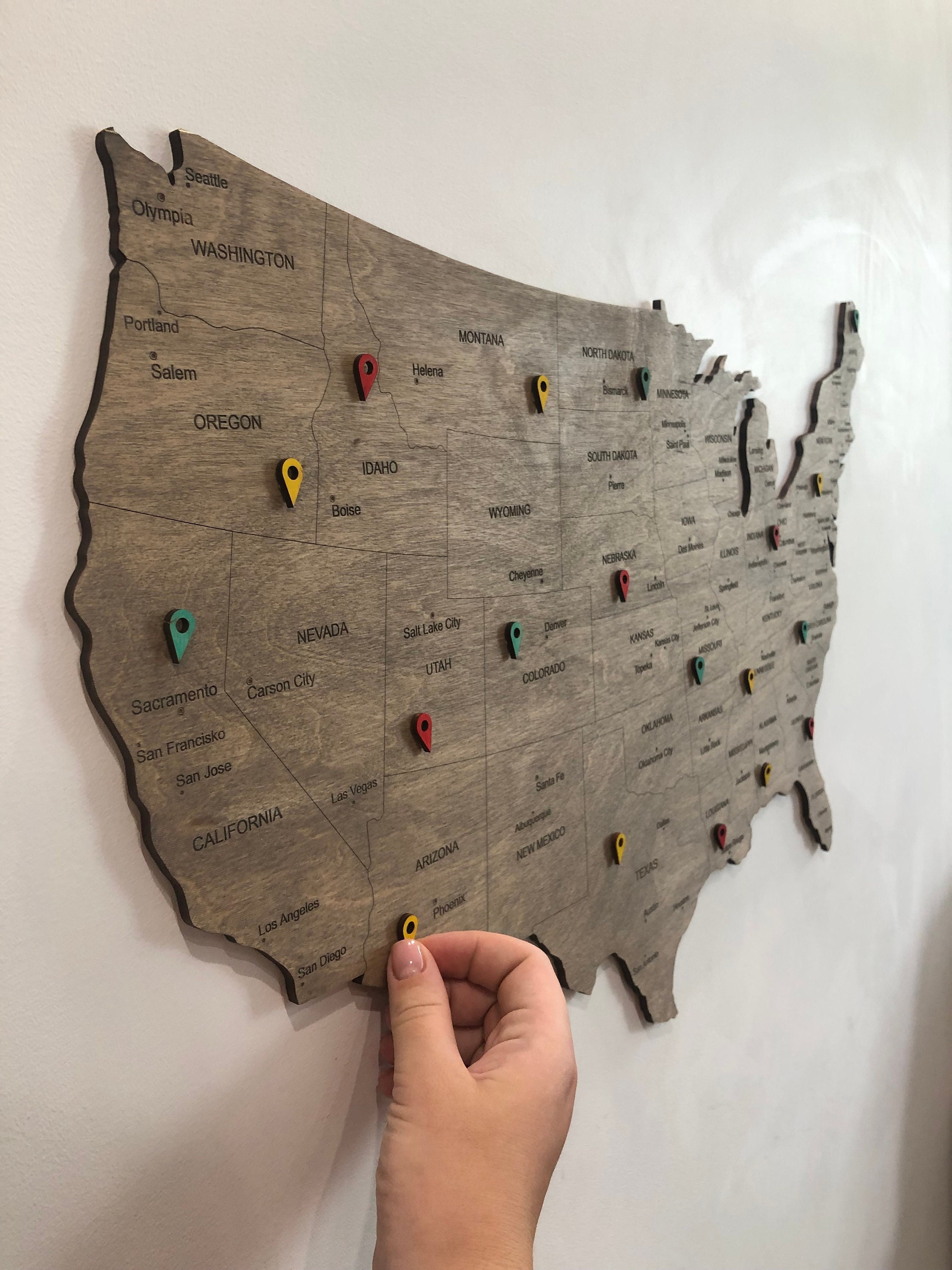 Wooden US Map of United States - Il Fullxfull.3380699837 Amk6 