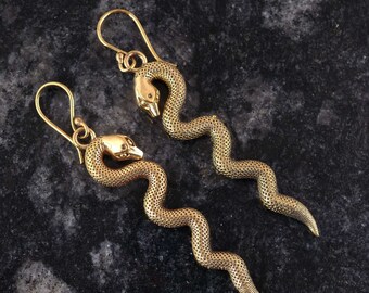 Snake Earrings - Edgy Earrings - Mismatched Earrings - Animal Earrings - Grunge Jewelry