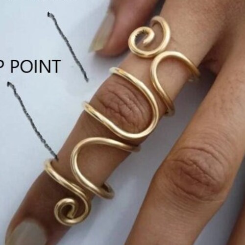 Arthritis Finger Splint for Both Joints Ring Adjustable Brass Etsy