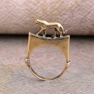 Gold Leopard ring, Brass Ring, Stackable Ring, Panther ring, Wild Animal Ring, Gift For Her, Wedding Gift, Handmade Ring, Bohemian Ring