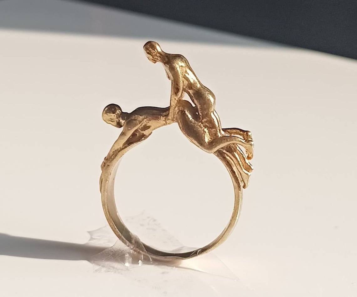 Nude Couple Missionary Position Brass Ringlove - Etsy