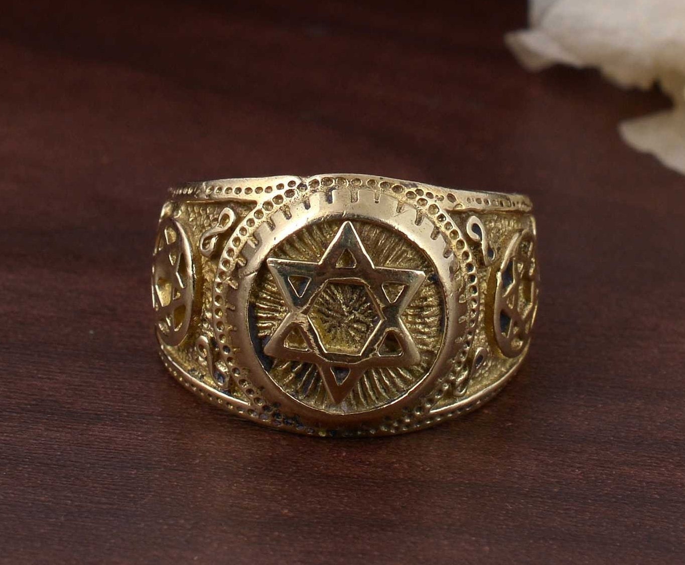 Star of David Ring, Jewish Star Ring, Star Ring Jewelry, Archangels Signet Ring, Sacred Symbols, Talisman Protective Amulet, Shield of David