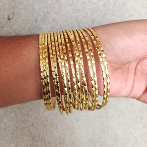 Gold Filled Bangles, Plain Bangle Bracelet, Stackable Bangles, Classic Slip On Bangle, Handmade Bangle, Wedding Gift, Bracelet For Her